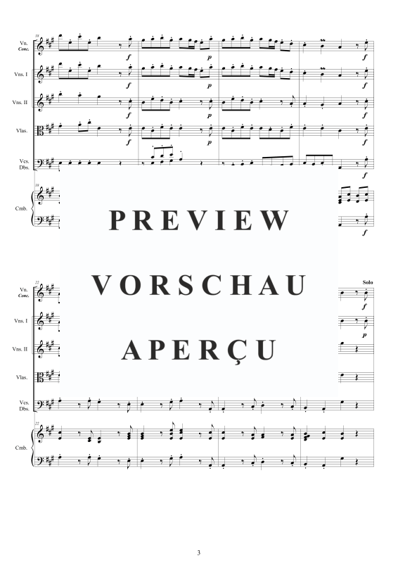 Produktgalerie: Seite 4 von 11 Concerto No.4 in A-Dur Op.9, , Violine concertante, Streicher Ensemble und Cembalo BC