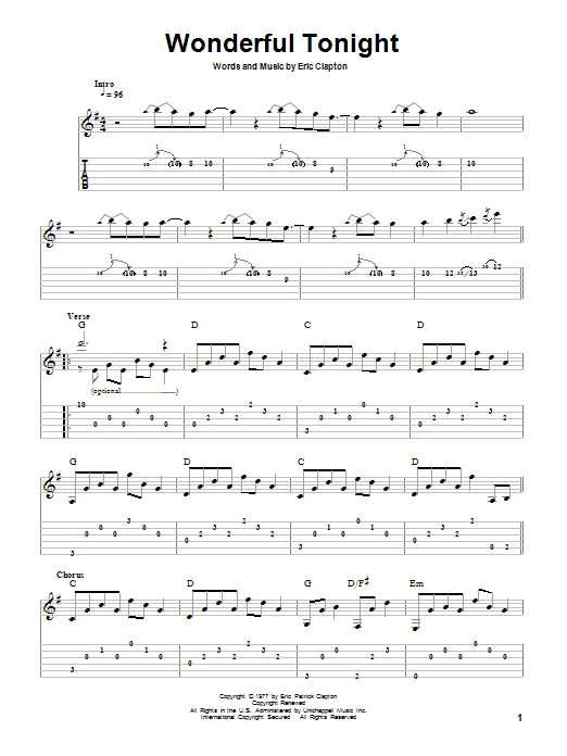 Produktgalerie: Seite 1 von 1 Wonderful Tonight, Eric Clapton, Gitarre