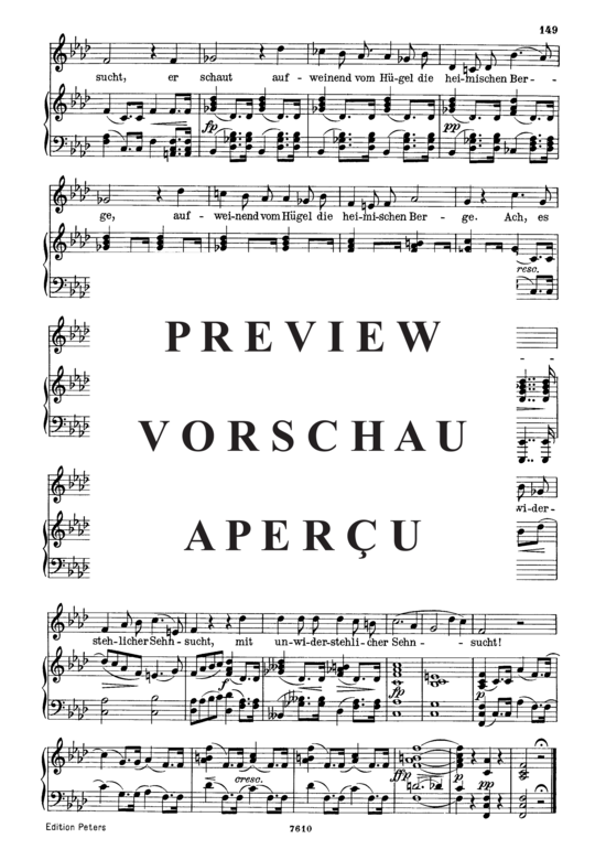 Product gallery: Page 9 of 9 Das Heimweh D.851, , Low Voice and Piano