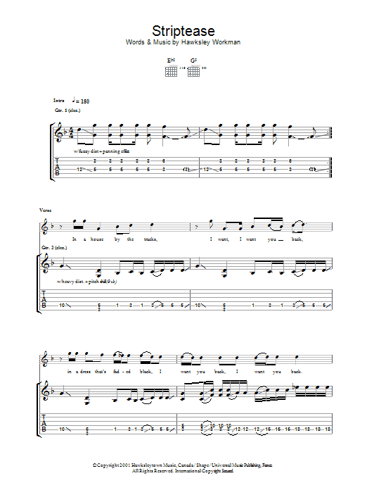 Produktgalerie: Seite 1 von 1 Striptease, Hawksley Workman, Gitarre