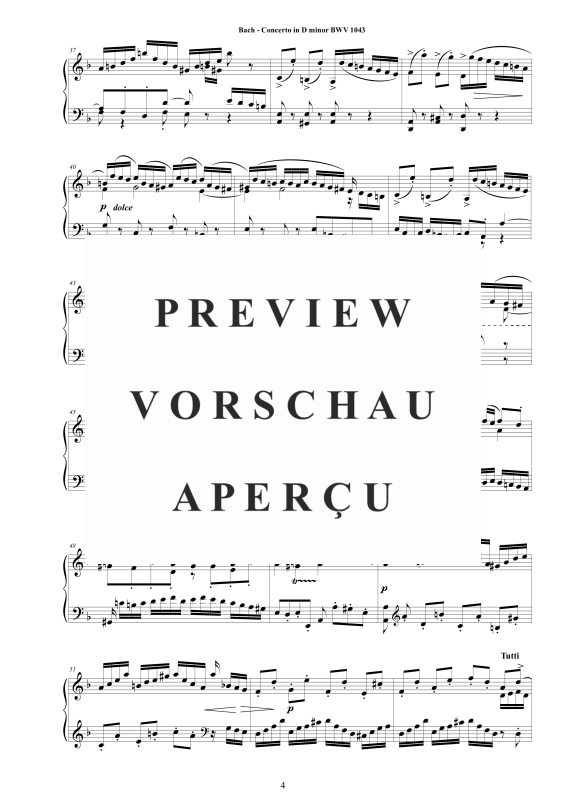Produktgalerie: Seite 5 von 11 Piano Concerto in D-Moll BWV 1043, , Klavier Solo