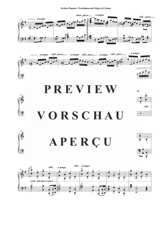 Product gallery: Page 3 of 8 Praeludium and Allegro in E minor, , Solo Piano