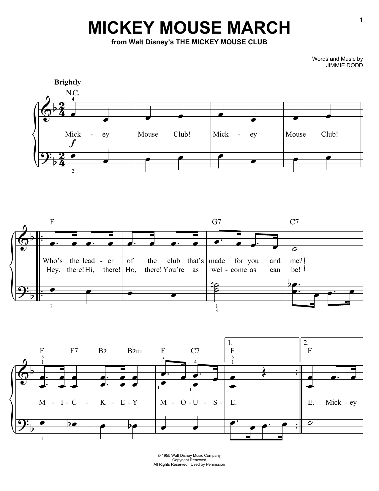 Produktbild zu: Mickey Mouse March (from The Mickey Mouse Club)