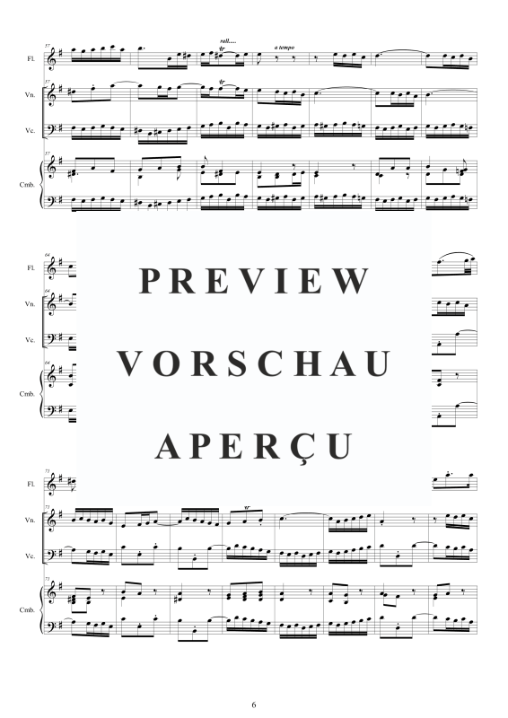 Product gallery: Page 7 of 11 Trio Sonate in G-Dur BWV 1038, , Flute, Violin, Violoncello and Harpsichord/Piano and Harpsichord