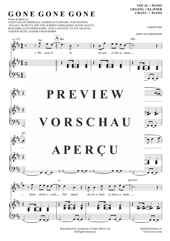 Produktgalerie: Seite 9 von 11 Gone Gone Gone, Guetta, David Swims, Teddy Tones And I, Gesang mit Klavierbegleitung