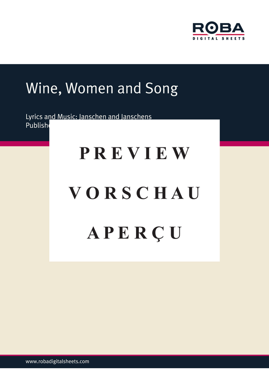 Produktgalerie: Seite 2 von 3 Wine, Women and Song , , Klavier und Gesang