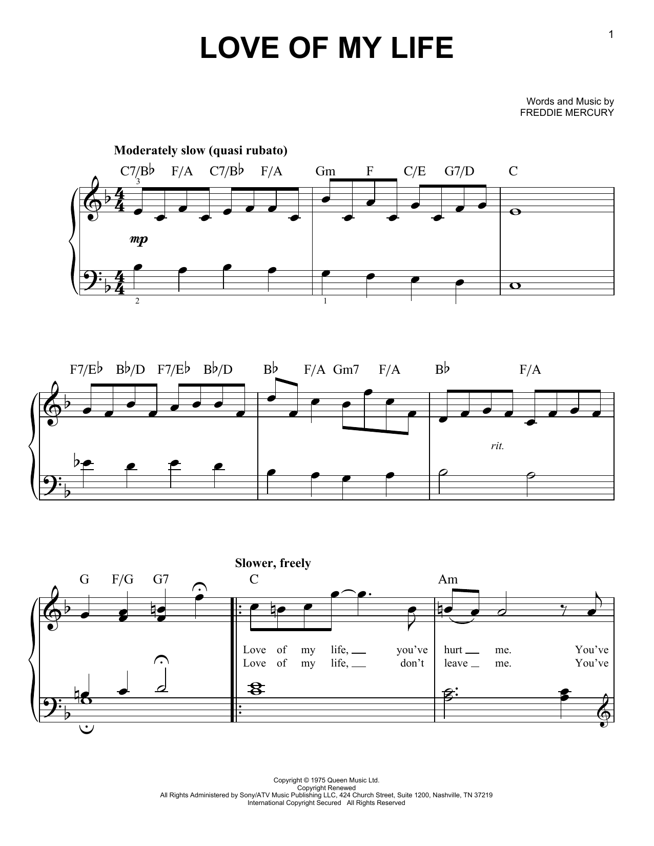 Product picture to:  Love Of My Life - Queen