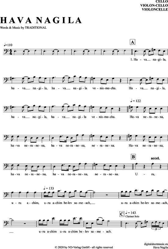 Produktbild zu: Hava Nagila Traditional