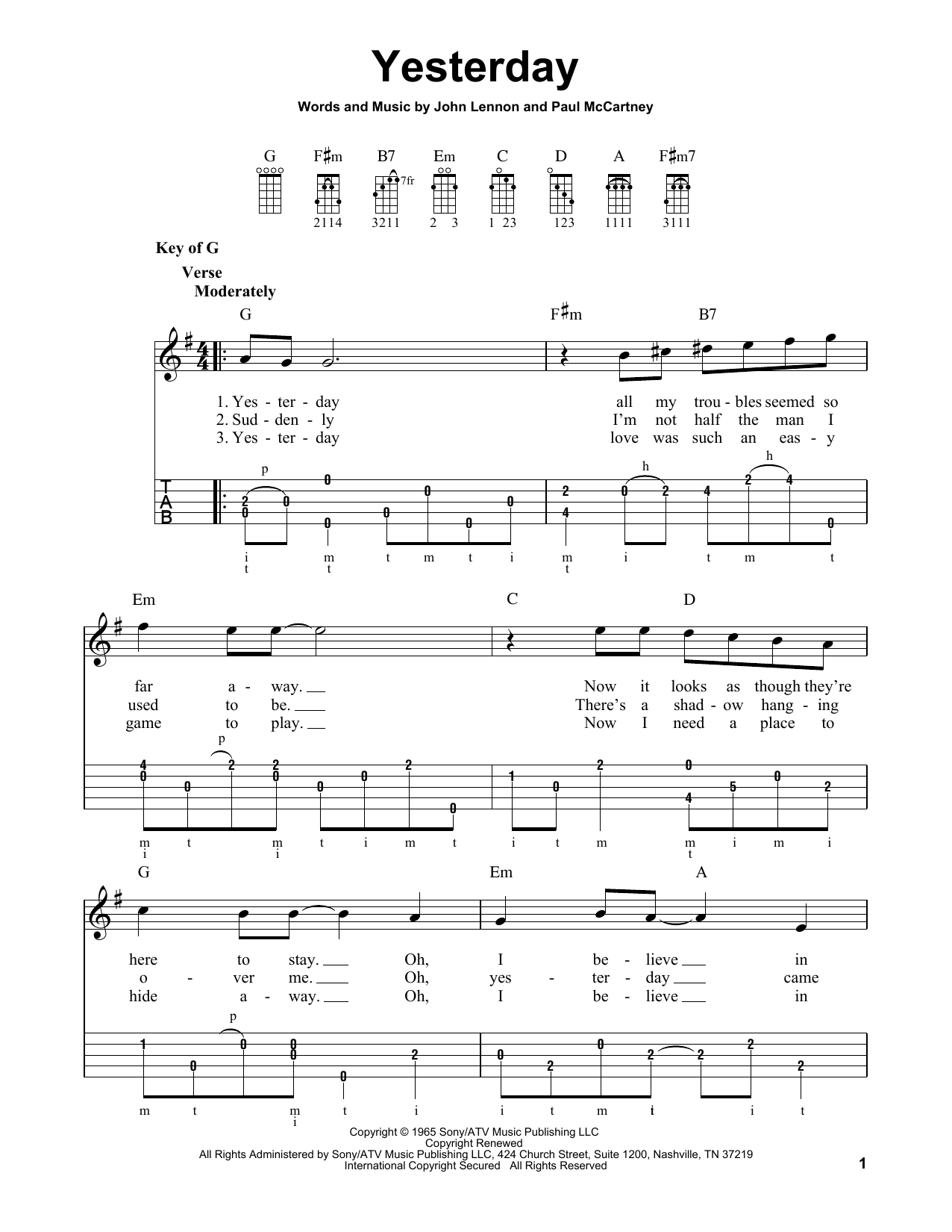 Produktgalerie: Seite 1 von 1 Yesterday, The Beatles, Banjo
