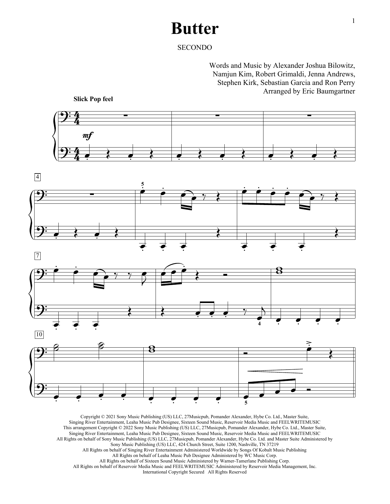 Product picture to: Butter (arr. Eric Baumgartner)