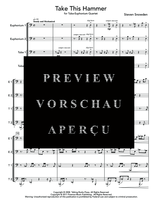 Product gallery: Page 5 of 11 Take This Hammer, , (Tuba Quartett EETT)