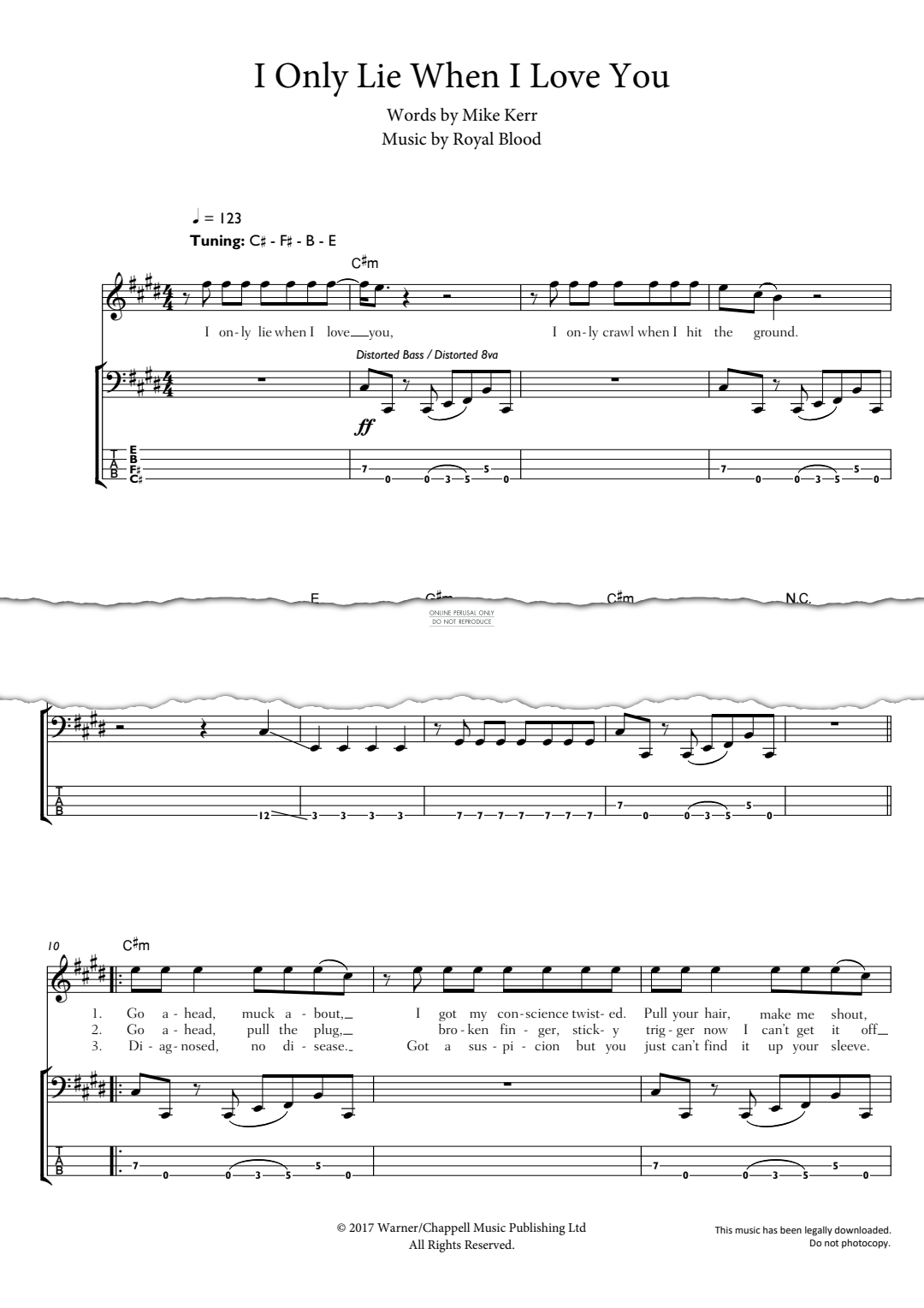 Produktgalerie: Seite 1 von 1 I Only Lie When I Love You, Royal Blood, E-Bass, Gesang