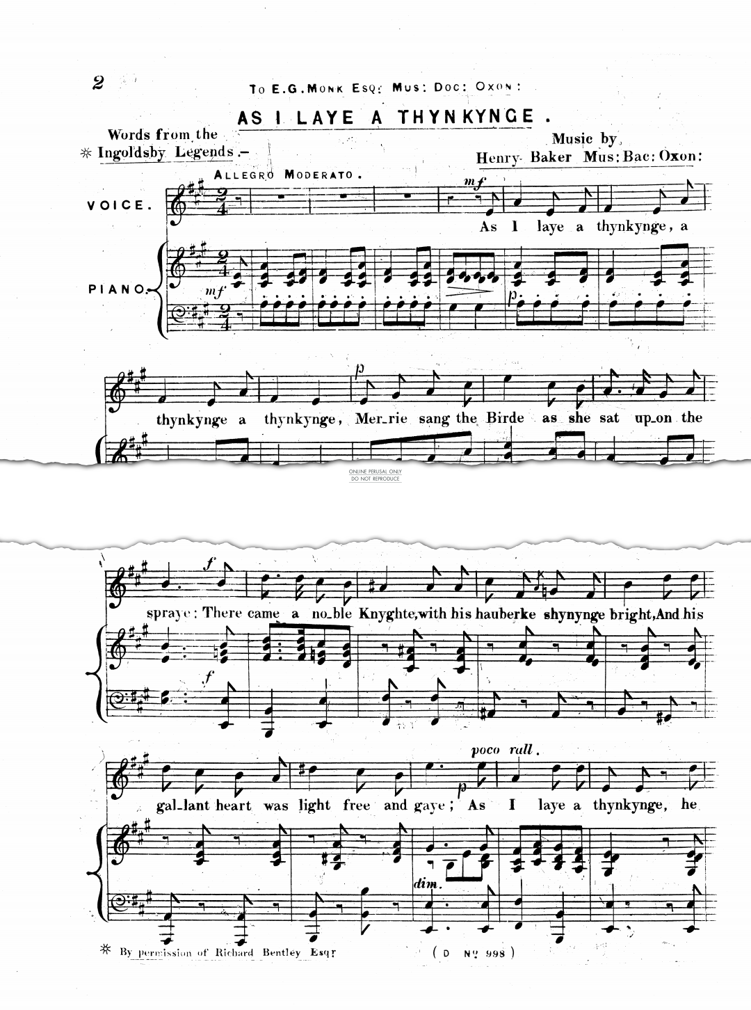 Produktgalerie: Seite 1 von 1 As I Lay Thynkynge, Henry Baker, Gesang, Klavier