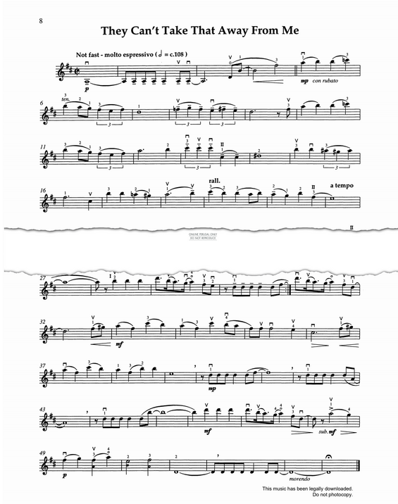Product gallery: Page 1 of 1 They Can't Take That Away From Me, George Gershwin