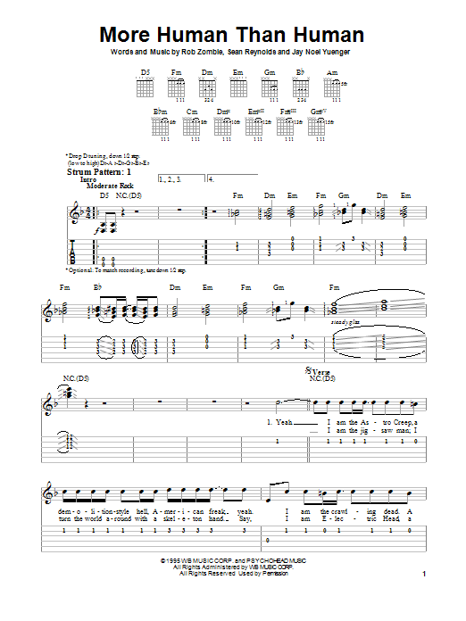Produktgalerie: Seite 1 von 1 More Human Than Human, White Zombie, Gitarre