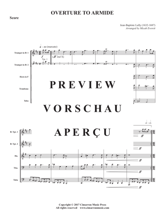 Produktgalerie: Seite 3 von 10 Ovrture to Armide , , (Blechbläserquintett)