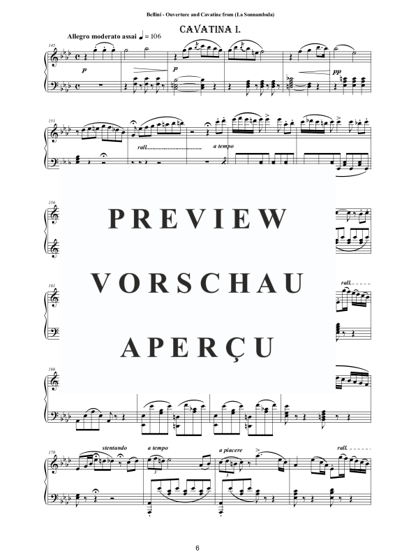 Produktgalerie: Seite 7 von 11 Ouverture and Cavatine from (La Sonnambula), , Klavier Solo