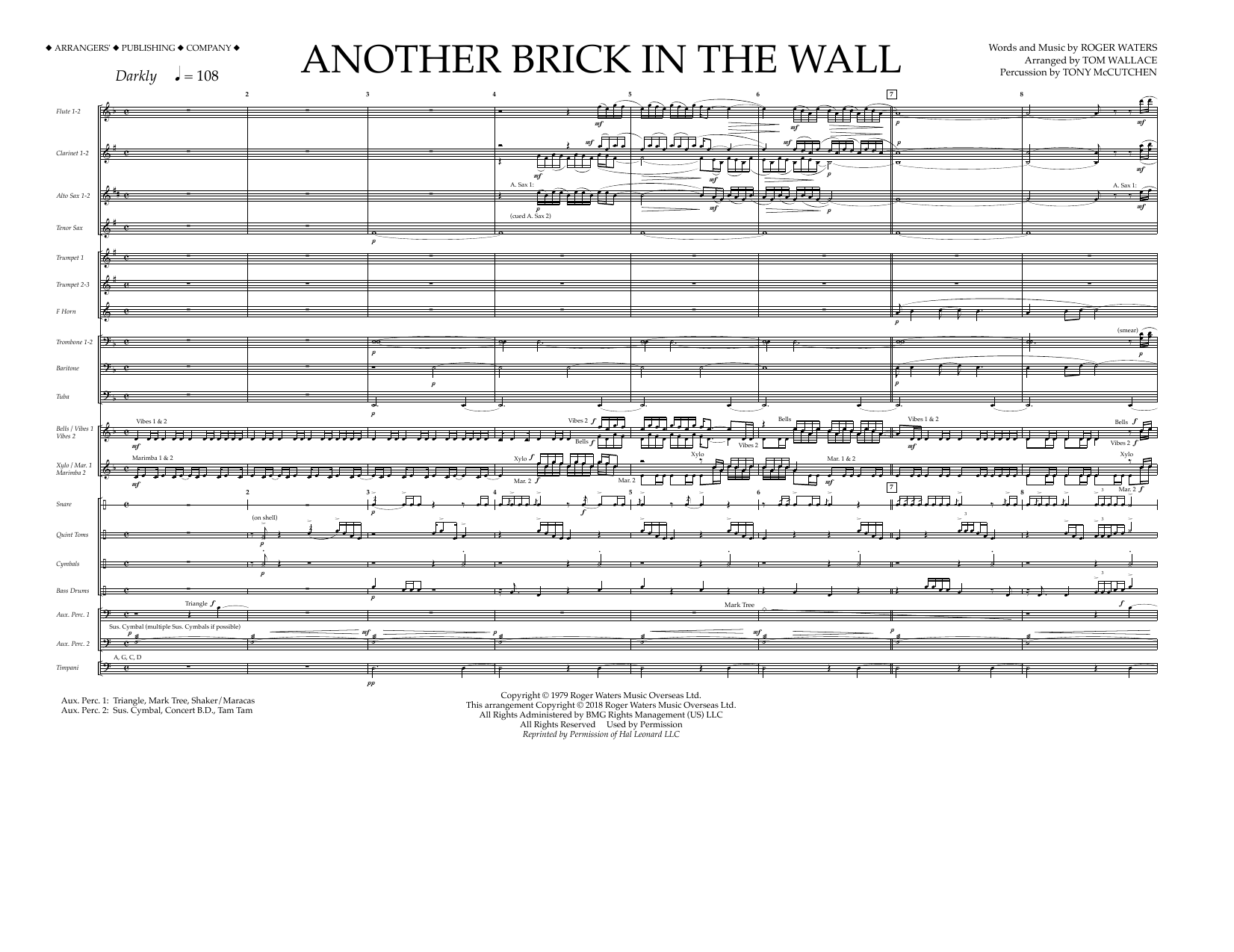 Produktbild zu: Another Brick in the Wall - Full Score