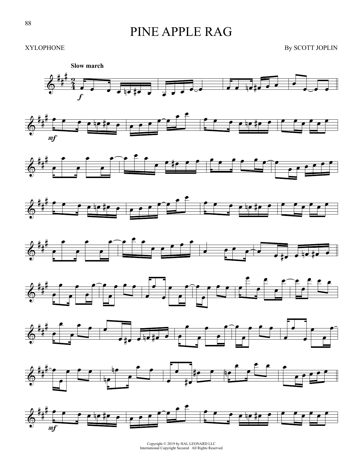 Produktgalerie: Seite 1 von 1 Pine Apple Rag, Scott Joplin, Xylophon