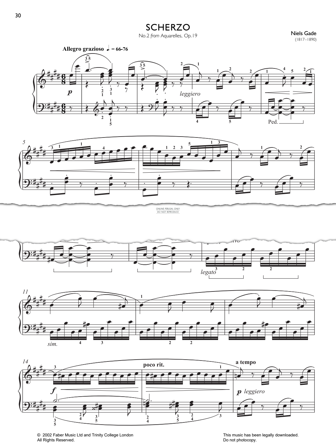 Product picture to: Scherzo (No. 2 from Aquarelles Op.19)