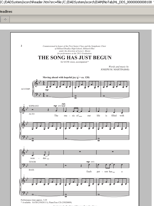 Produktbild zu: The Song Has Just Begun