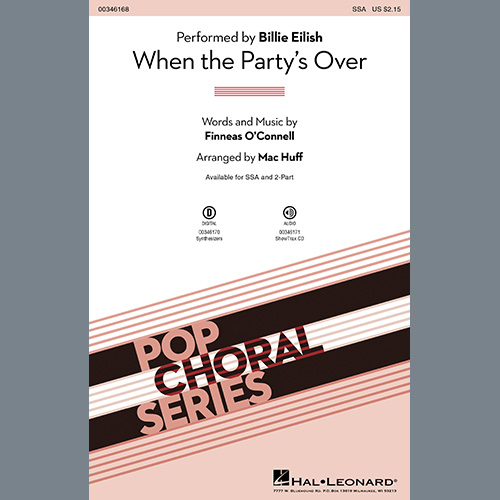 Produktbild zu: when the party's over (arr. Mac Huff)