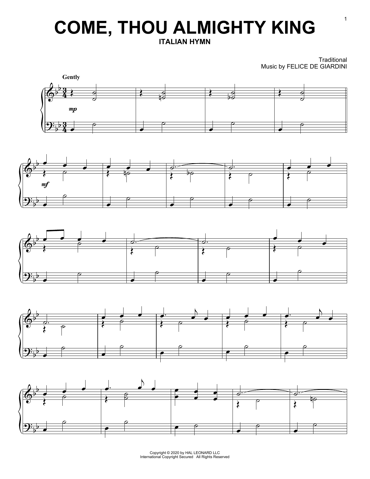Produktbild zu: Come, Thou Almighty King