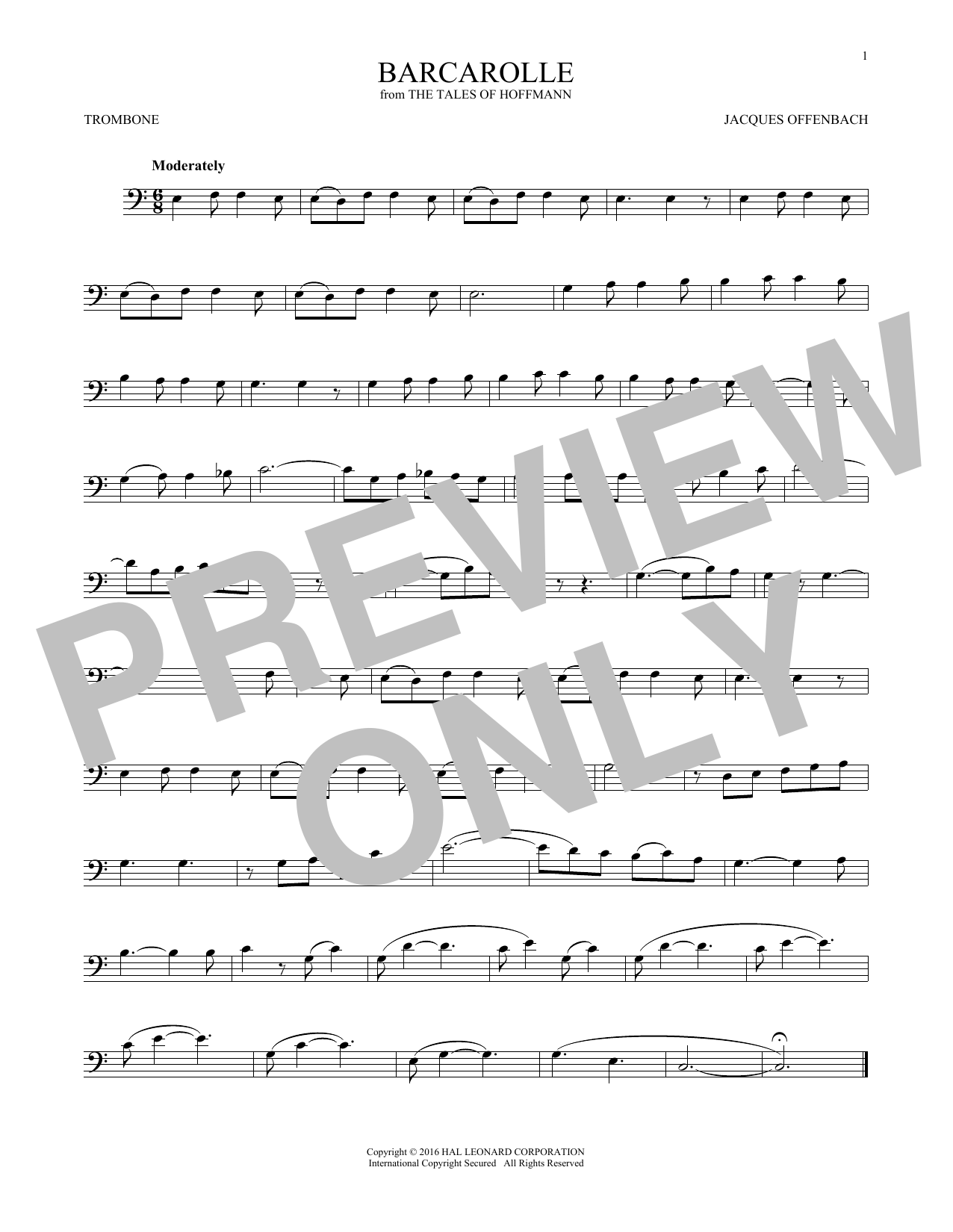 Product gallery: Page 1 of 1 Barcarolle, Jacques Offenbach