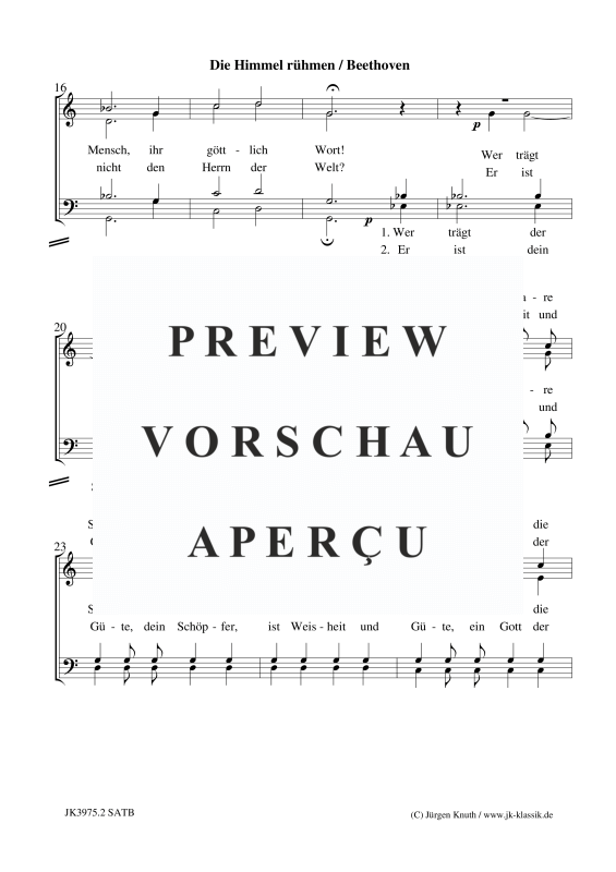 gallery: Die Himmel rühmen, , (Gemischter Chor und Orgel)