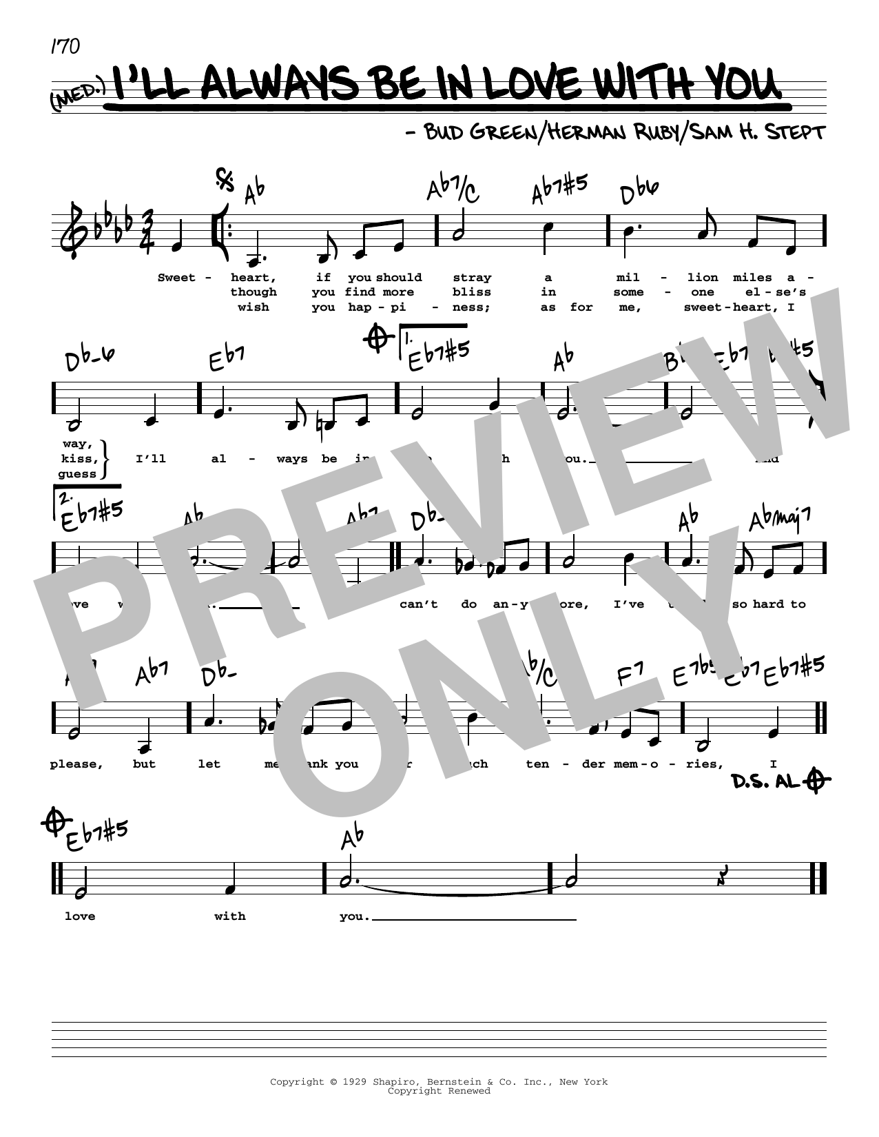Produktbild zu: I'll Always Be In Love With You (Low Voice)