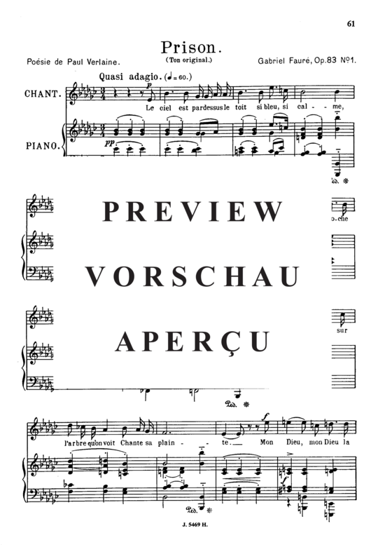 Product gallery: Page 2 of 3 Prison Op.83 No.1, , Medium Voice and Piano