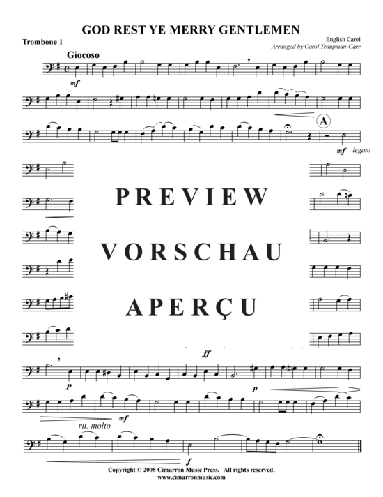 Produktgalerie: Seite 5 von 9 God Rest Ye Merry Gentlemen , , (2x Tromp in B, Horn/Pos, Pos)