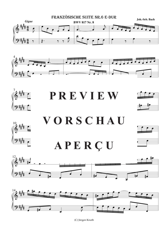 gallery: Französische Suite Nr.6 BWV 817.8 , , (Orgel Solo)