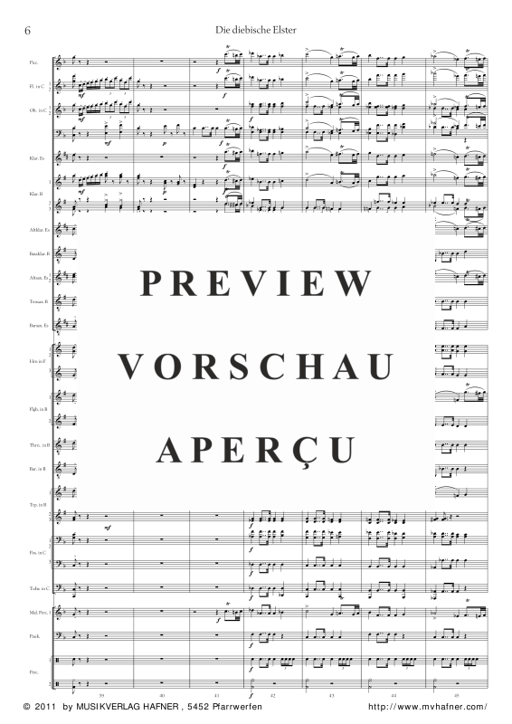 Product gallery: Page 11 of 11 Die diebische Elster, , (large wind orchestra)