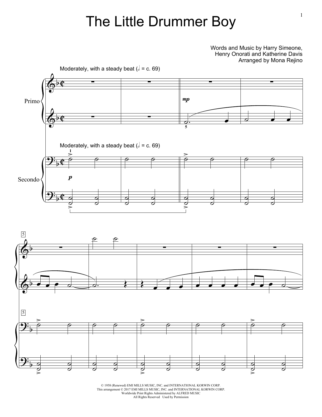 Produktgalerie: Seite 1 von 1 The Little Drummer Boy, Katherine Davis, Klavier