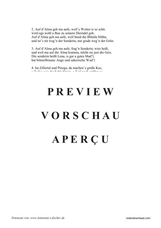 Product gallery: Page 3 of 3 Auf d Alma geh i aufe , , Piano and Voice