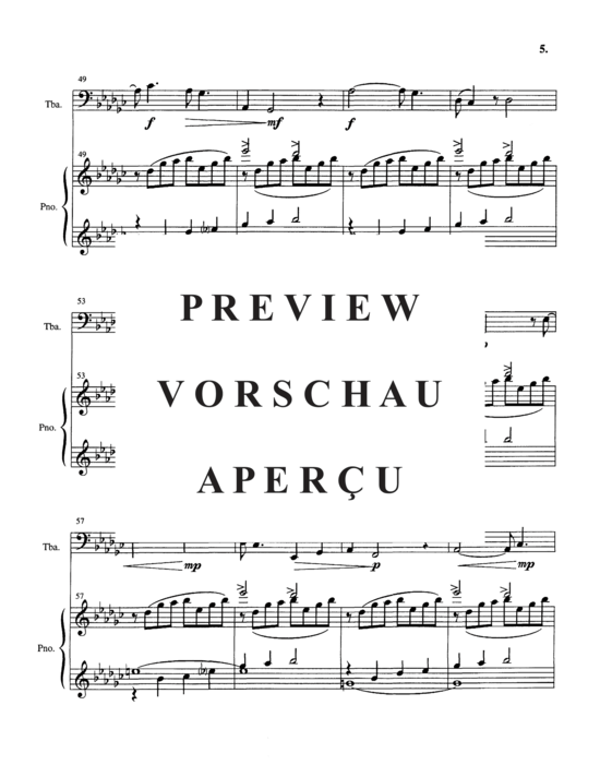 Produktgalerie: Seite 9 von 21 Deep Calls to Deep (At the Thunder of Your Waterspouts) , , Tuba und Klavier