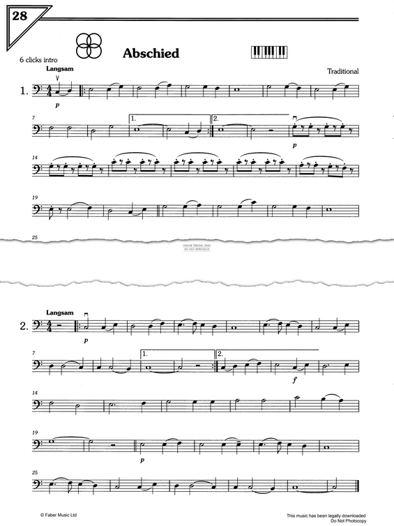 Produktgalerie: Seite 1 von 1 Abschied, Traditional, Violoncello