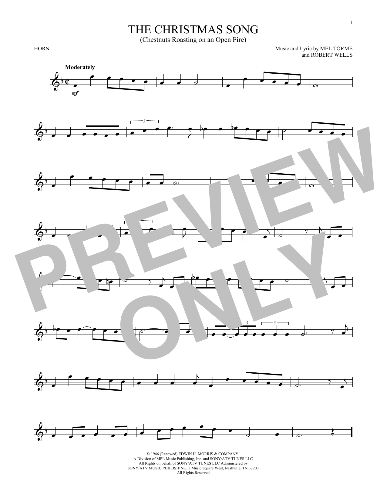 Produktgalerie: Seite 1 von 1 The Christmas Song (Chestnuts Roasting On An Open Fire), Mel Tormé, Horn