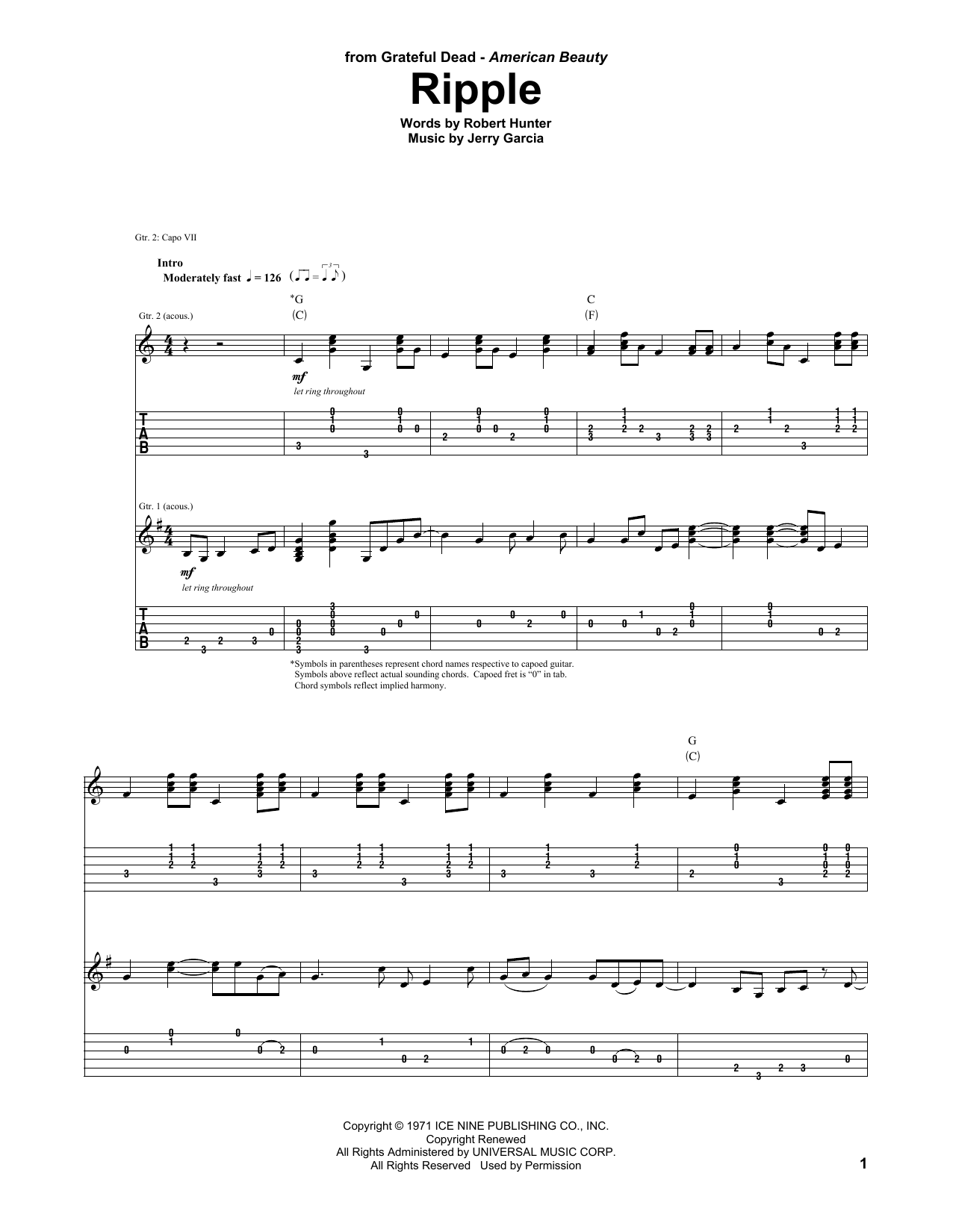 Product gallery: Page 1 of 1 Ripple, Grateful Dead