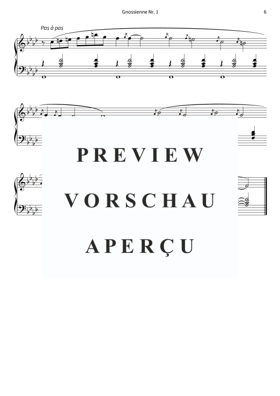 Product gallery: Page 8 of 9 Gnossienne Nr. 1 - Geheimnisvolles Klavierstück, , Solo Piano