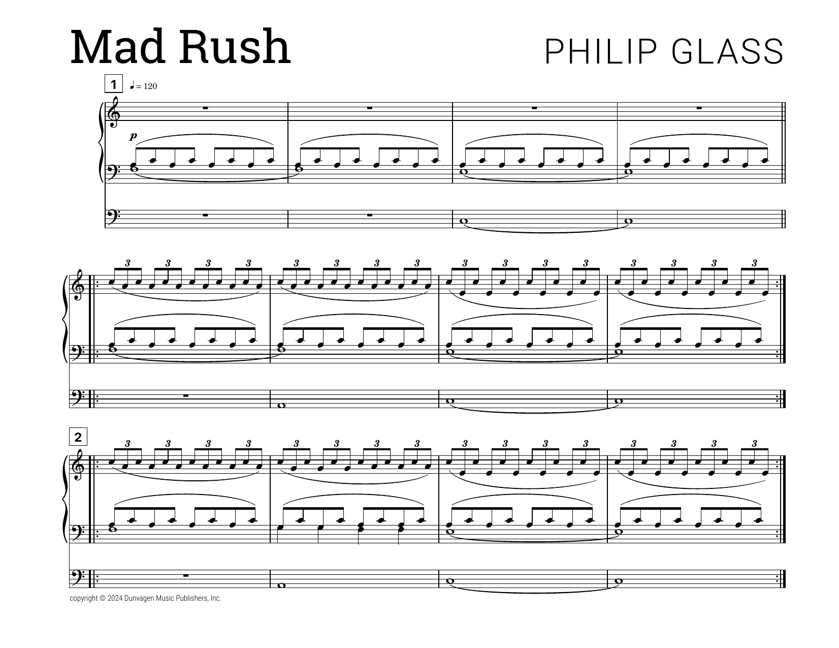 Product gallery: Page 1 of 1 Mad Rush, Philip Glass