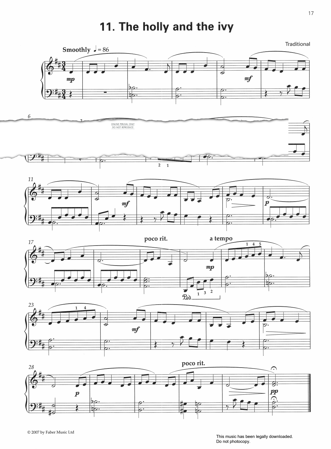 Produktgalerie: Seite 1 von 1 The Holly and the Ivy, Traditional, Klavier