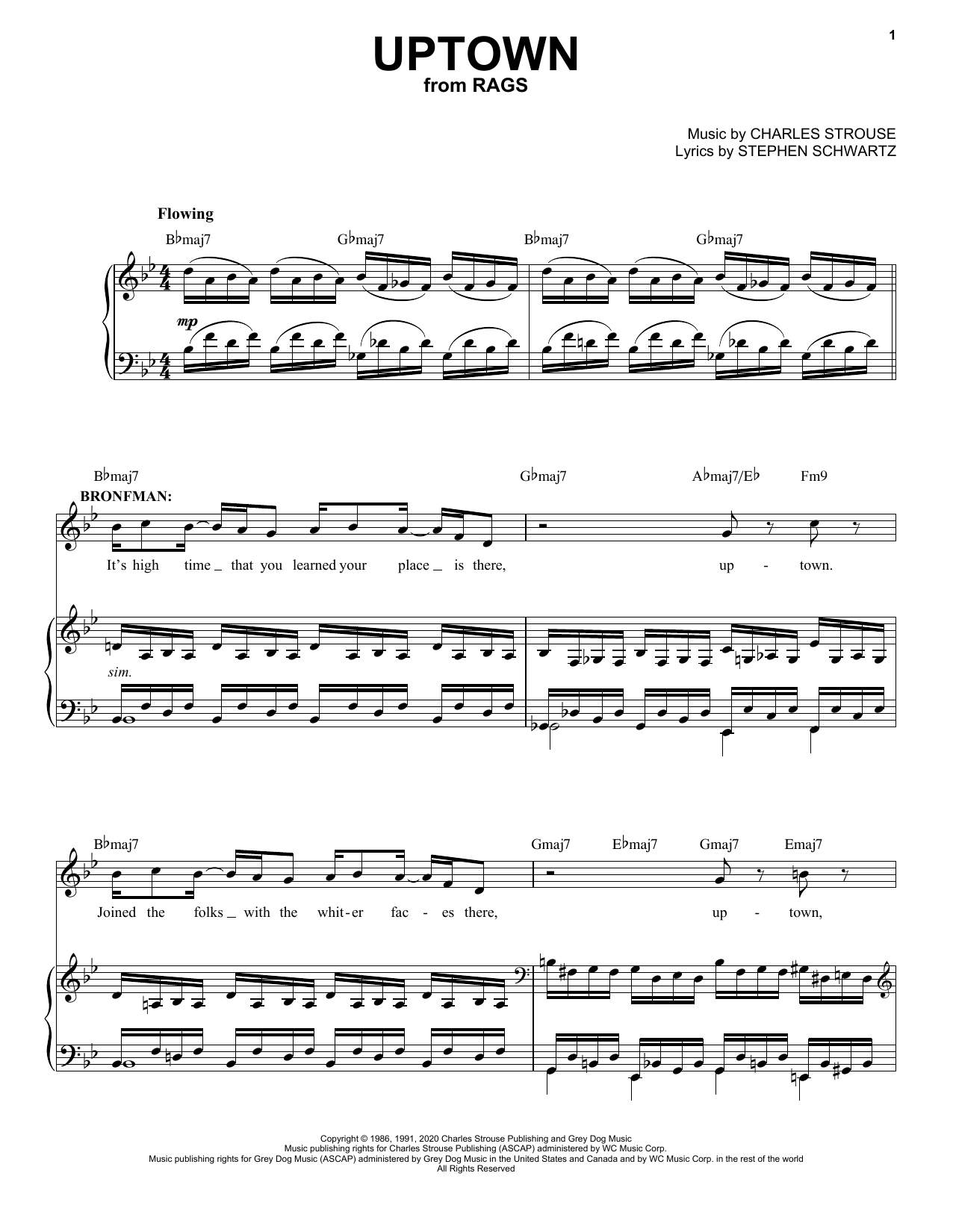 Produktbild zu: Uptown (from Rags: The Musical)