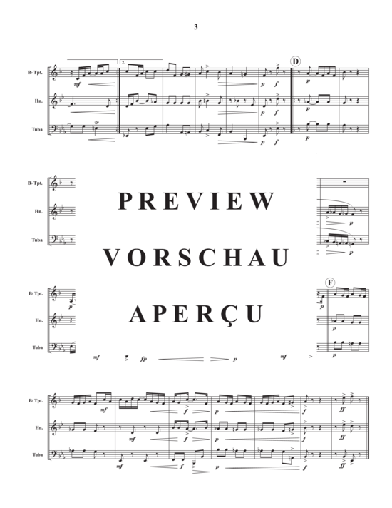 Produktgalerie: Seite 5 von 9 Ragtime Dance , , (Blechbläser Trio für Trompete in B, Horn in F oder Posaune + Tuba)