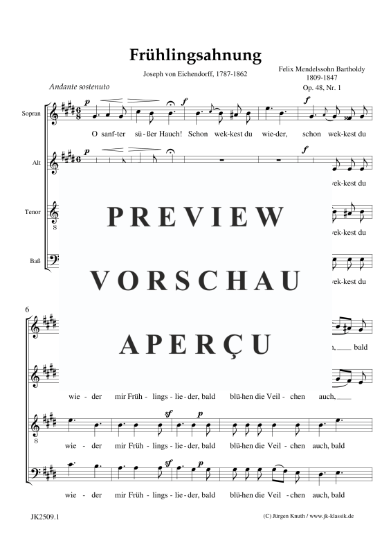 Product gallery: Page 6 of 9 O sanfter süßer Hauch (Frühlingsahnung) , ,  (mixed choir)