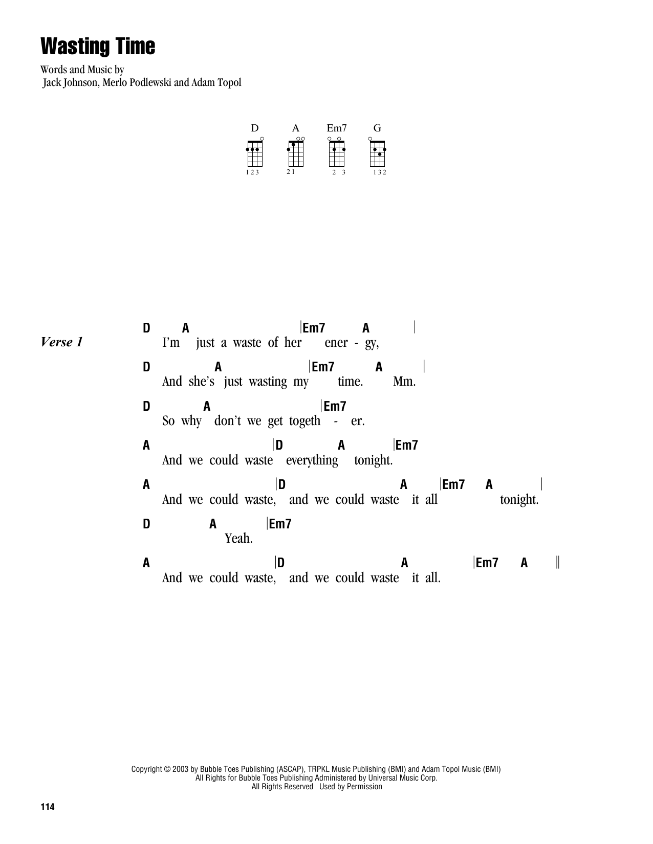Product gallery: Page 1 of 1 Wasting Time, Jack Johnson