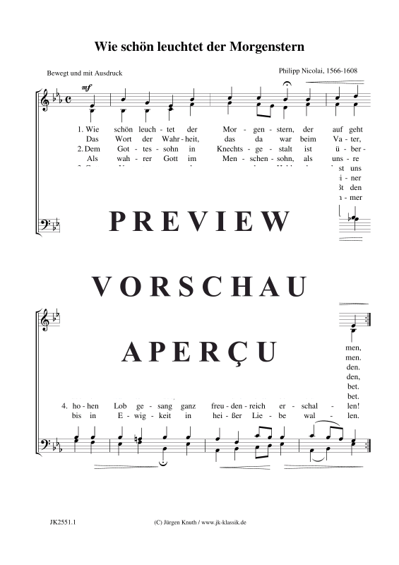 Produktgalerie: Seite 2 von 3 Wie schön leuchtet der Morgenstern, , Gemischter Chor