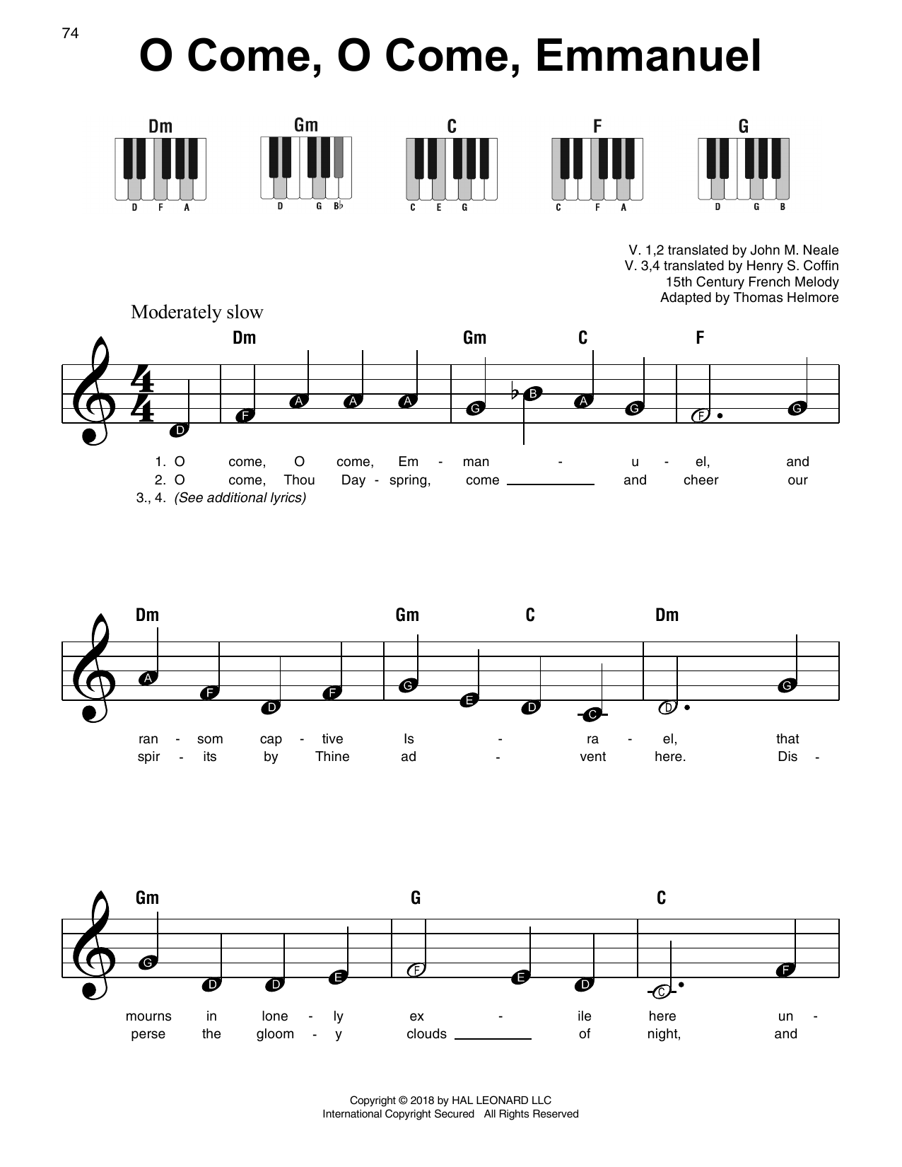 Produktbild zu: O Come, O Come, Emmanuel