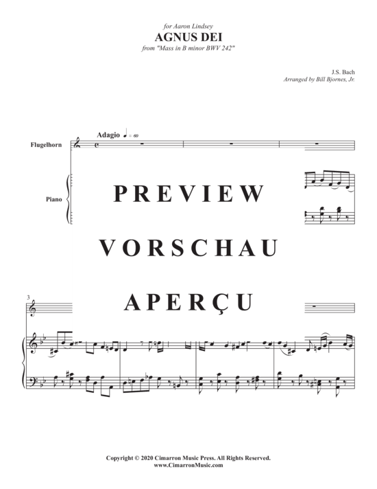 Produktgalerie: Seite 3 von 7 Angus Dei , , (Flügelhorn/Trompete in B + Klavier)